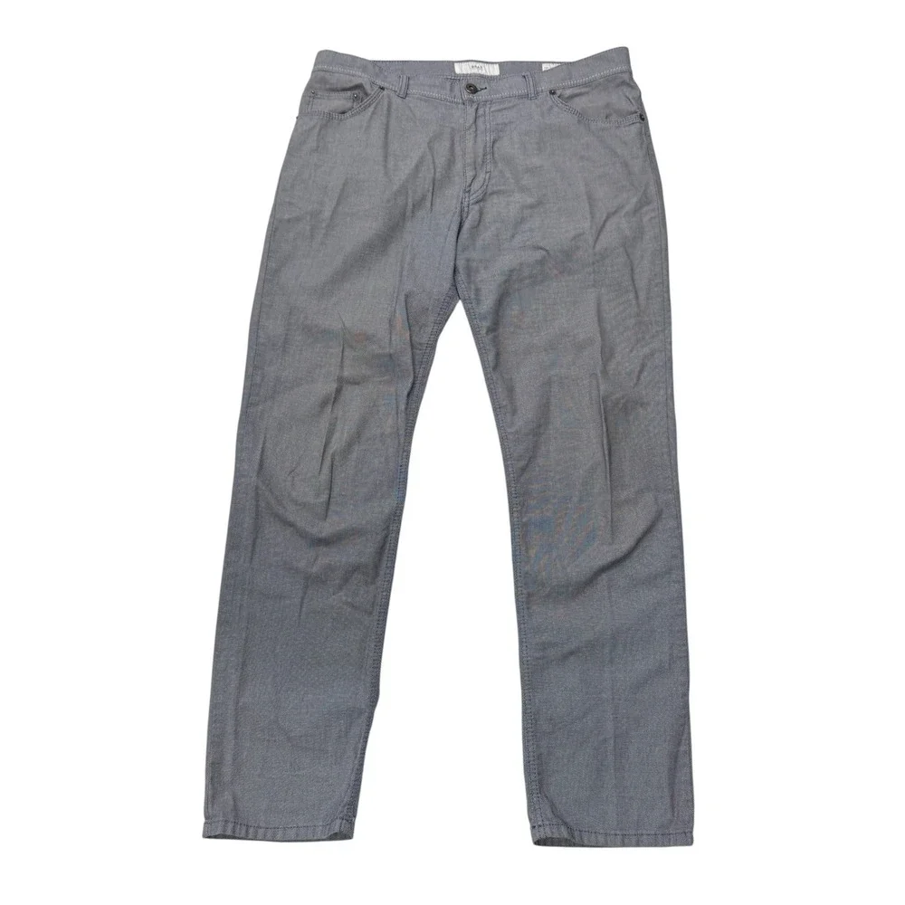 Brax Cooper Fancy‎ Mens Grey Regular Fit Pants 38 x 32 Stretch Jeans 5 Pocket